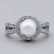 Silver 925 Ring Diamond Rings Treasure Gold and Zircon Lady Ring Ancient beaded luxury rose gold Engaged couple MoissanB2374