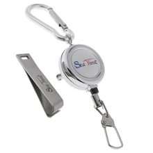 1 шт. легкий из нержавеющей стали нахлыстом лески клипер кусачки резак w/Zinger Ретрактор