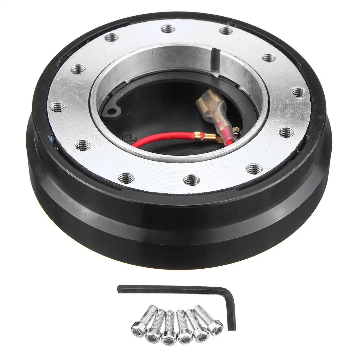 

Universal Car Aluminium Steering Wheel Quick Release Hub Hubs Adapter Snap Off Boss Kit Thin Short Stytle