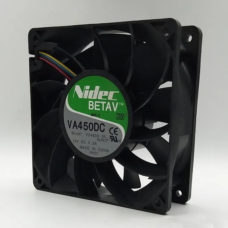 Оригинальный супер вентилятор охлаждения воздуха Nidec VA450DC V34809-90 DC 12V 3.3A 12CM 12038 |