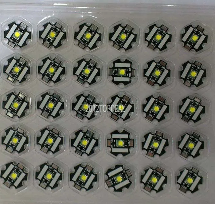 Led chip CREE XM-L T6 LED T6 U2 10 W BLANCO 20mm estrella //negro-blanco//