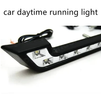 

2 pieces 12V 6W Car High Power 6 LEDS Daytime Running Lamp Kit Day new arrival Fog Light Front Lamp with white lights L shape