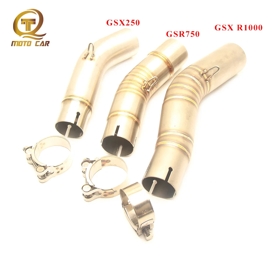 

Motorcycle Exhaust Connect Link Pipe Mid Tube Scooter Escape Moto for Suzuki GsxR1000 Gsr750 Gsx250 Exhaust System Accessories