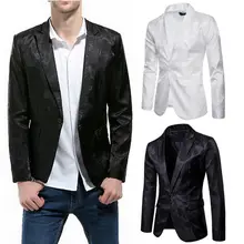 Роскошный мужской свадебный костюм с цветочным принтом, пиджак, мужские блейзеры, приталенные костюмы, мужской костюм, деловой костюм, для формальной вечеринки, белый, классический, черный