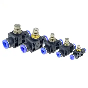 

Single throttle valve pneumatic flow speed controller valve LSA 4 SLSA 6 SLSA 8 SLSA 10 SLSA 12 Adjustable air pipe fittings