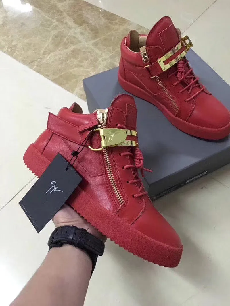 

Authentic Giuseppe x zanotti design Genuine Leather Sneakers GZ Designer Casual Shoes Men and Women Flat Dress Shoes Trainers