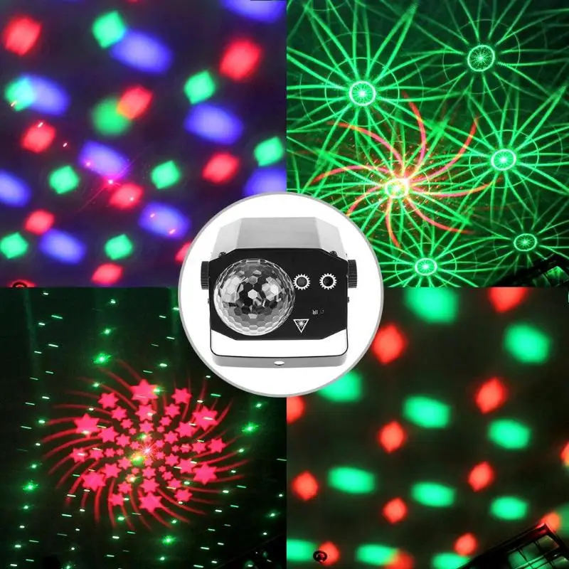 

16 Patterns Projector LED Magic Effect Light US EU Plug Stage Laser Light with Remote Control For KTV Family Bar Clubs Party
