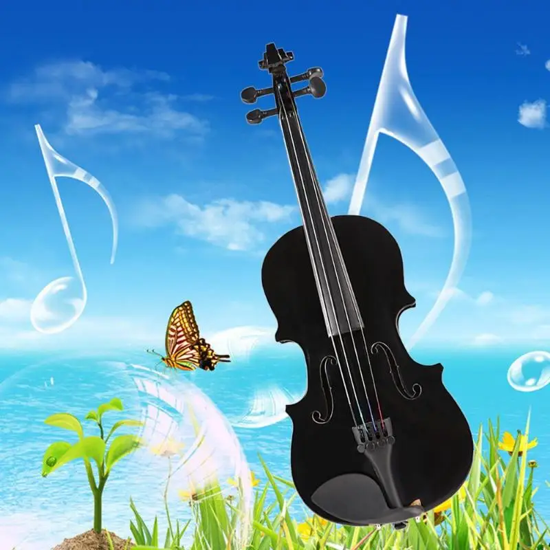 1/8 حجم المبتدئين الكمان القيقب Violino العتيقة مات عالية الجودة اليدوية الصوتية كمان كمان حالة القوس الصنوبري الموسيقية أداة