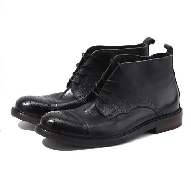 De 1 Brogue Show as Estilo Tallada Botas As Hombre Carga Al Aire Vintage A Mano Hecho Libre 2 aPZqXg6U