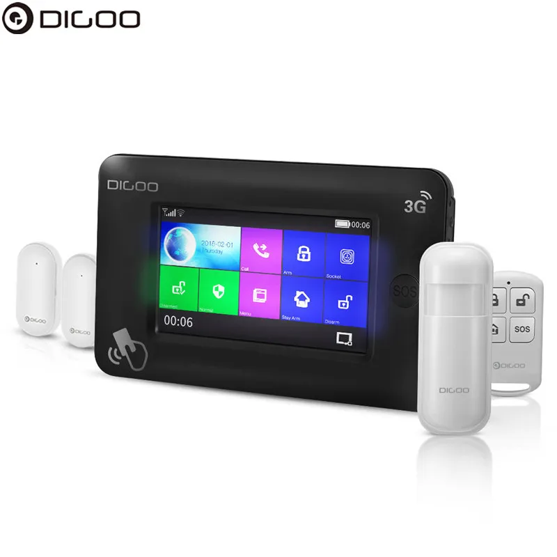 DIGOO DG-HAMA 3g версия Умный дом Охранная сигнализация наборы поддержка управления приложением работа с Amazon Alexa-EU/UK карта