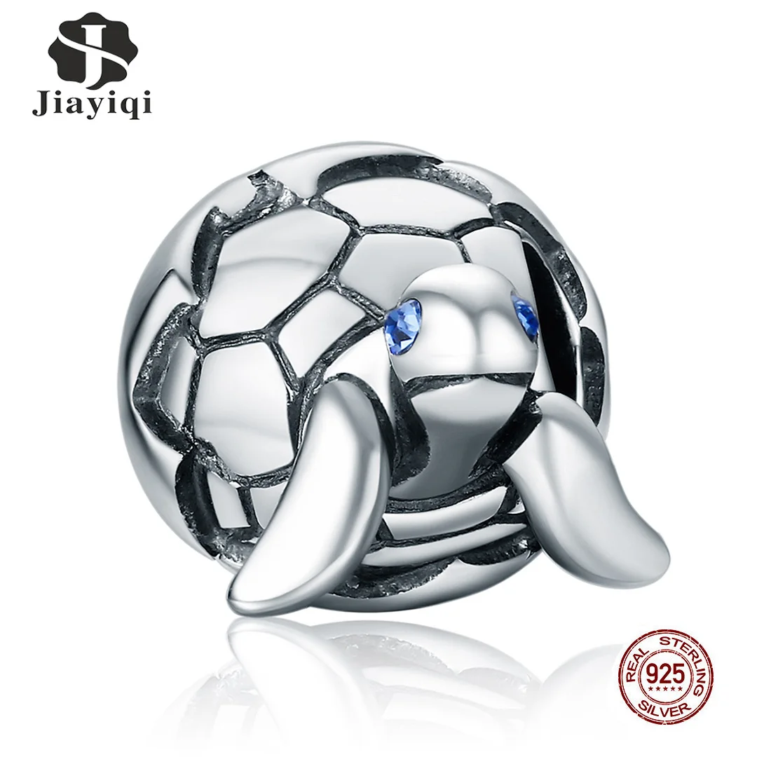 

Jiayiqi 925 Sterling Silver Sea Turtle Charm Beads Fit Bracelets Original Animal Turtle Clear CZ Bead DIY Bracelets Jewelry