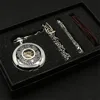 Vintage Mechanical Pocket Watch Set Luxury Pendant Watches for Men Pendant Clock Necklace Chain Pouch Bag reloj de bolsillo ► Photo 3/6