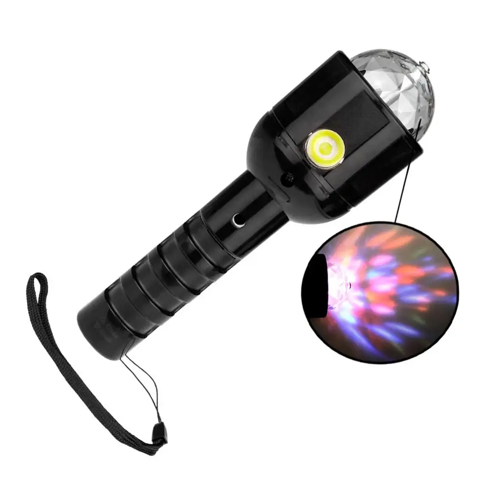 

3W Handheld Stage Light Crystal Magic Ball Lighting LED Flashlight Stage Light Glare Flashlight RGB Colorful Lights
