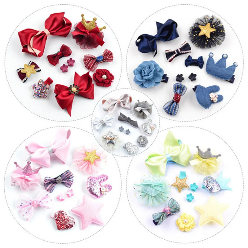 

2019 New Kids Baby Girl Toddler Lace Hair Band Headwear Headband Accessories 10 Pcs Baby Girl Hair Pins