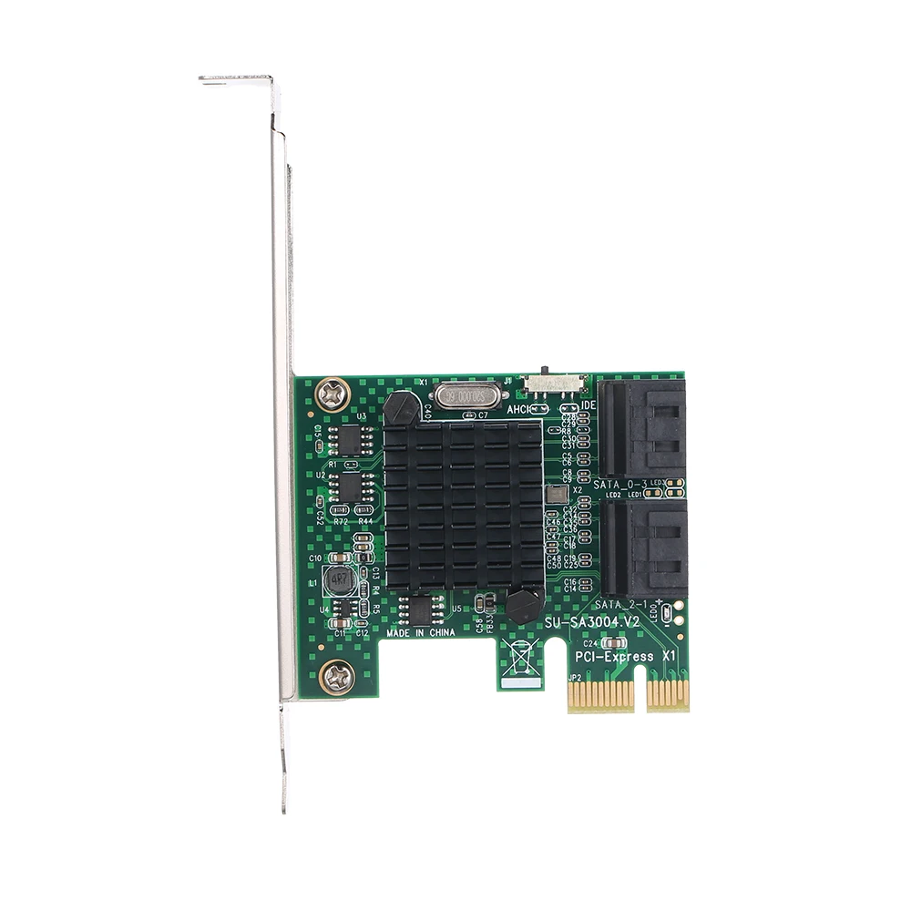 PCI E SATA III 4 портовая Адаптерная карта Express к контроллеру расширения с