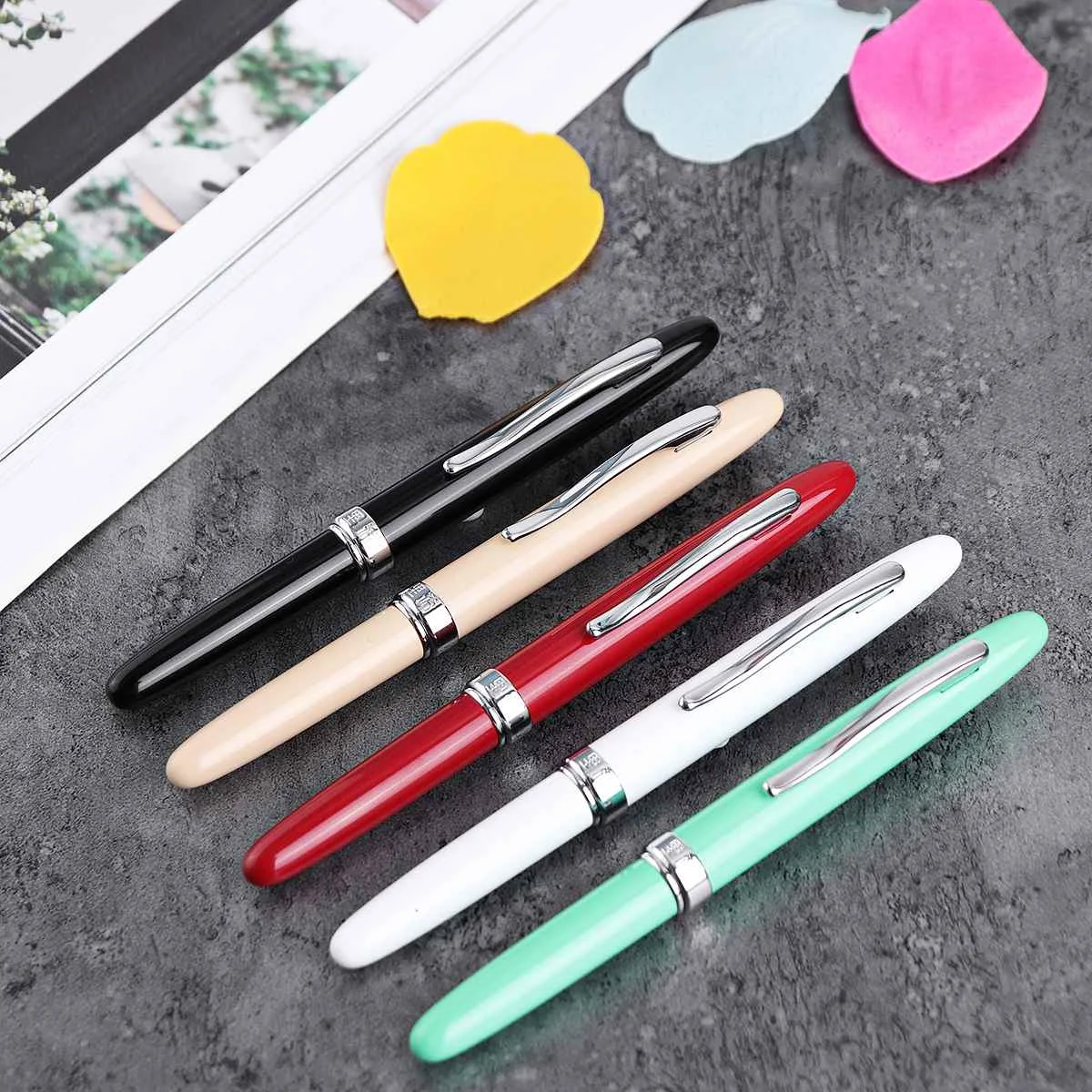 

Awesome Resin Fountain Pen Purple Provence Gradient EF/F Nib Writing Ink Pen for Gift Collection 0.38mm Smooth Nib Colorful