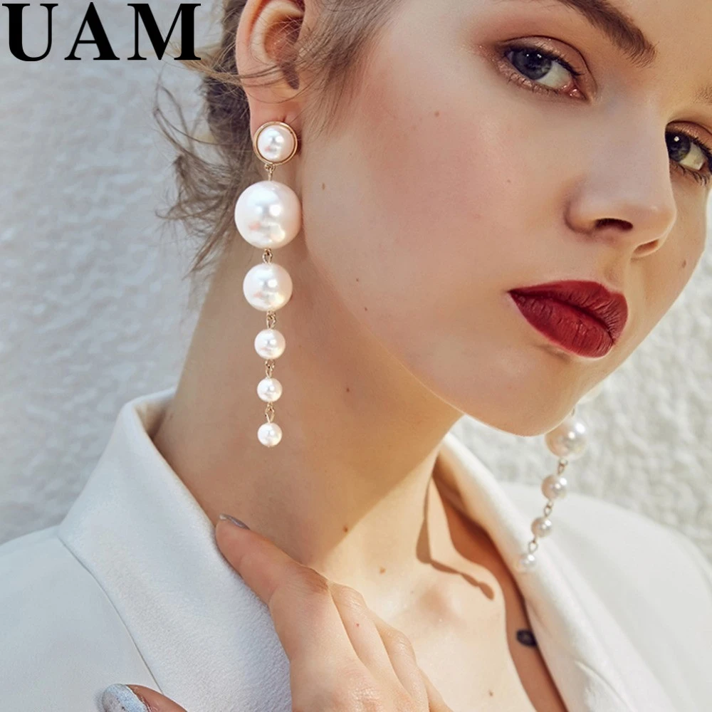 largos de perlas múltiples llamativos, joyería Vintage, hermosos pendientes de araña de para mujeres, los mejores con forma de gota| -