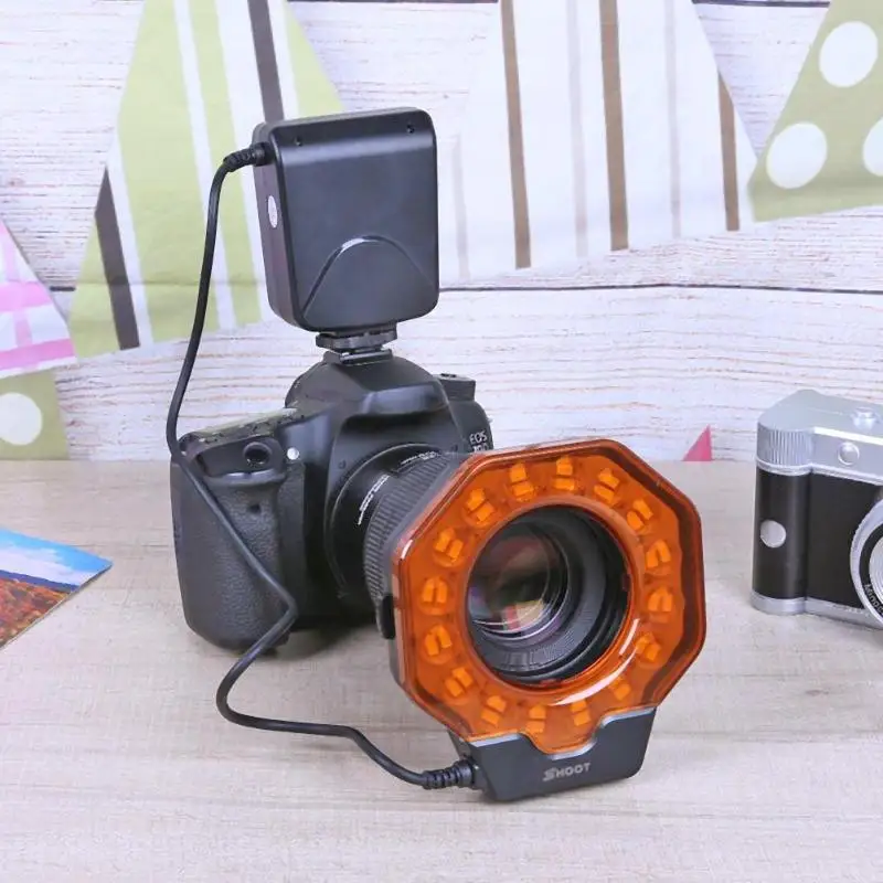 Цифровая камера макро Кольцевая вспышка Speedlite с переходным кольцом 8 режимов