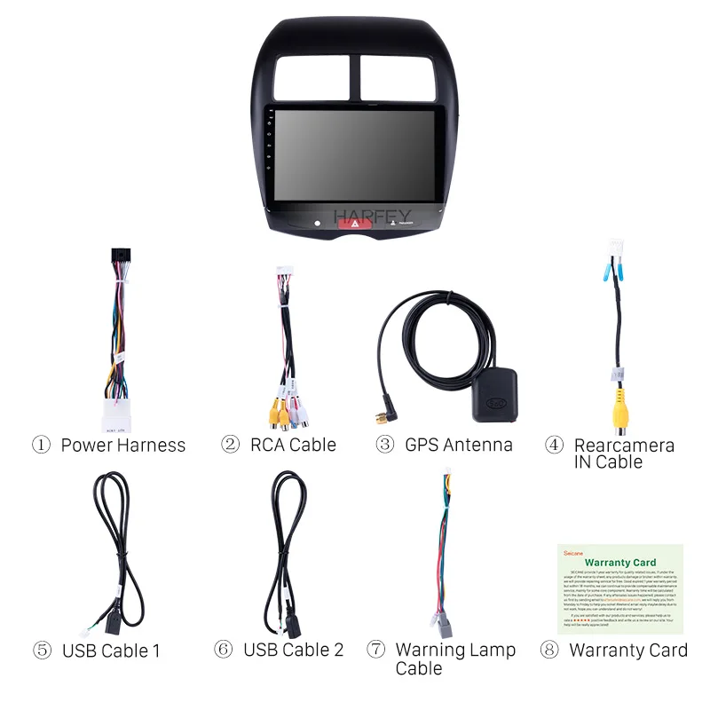 Harfey для 2010 2011 2015 Mitsubishi ASX Peugeot 4008 автомобильный мультимедийный плеер 2DIN Android 8 1/7 1 WIFI