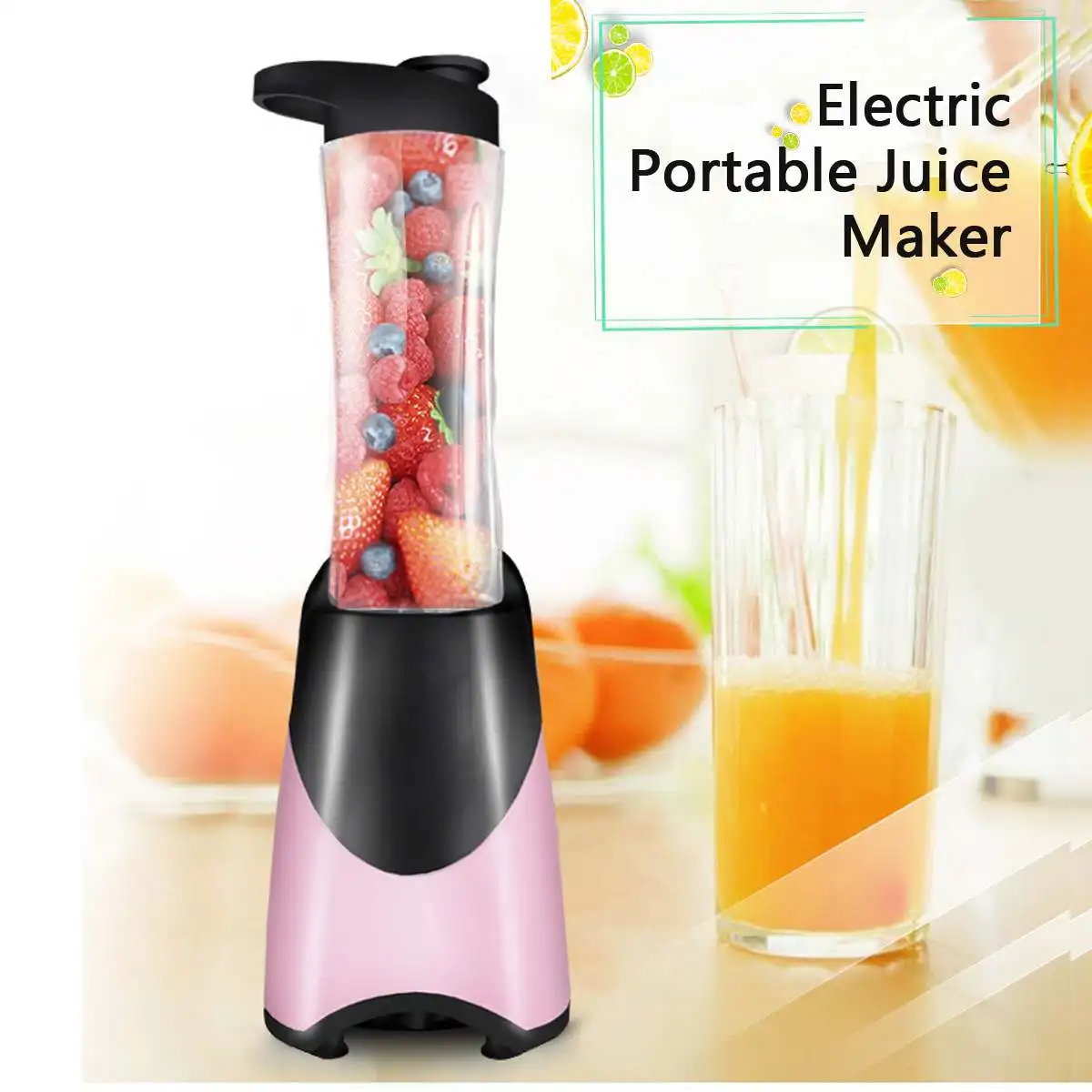 

220V Portable Electric Juicer Mini Fruit Mixers Juicers Fruit Extractors Food Milkshake Multifunction Juice Maker Machine