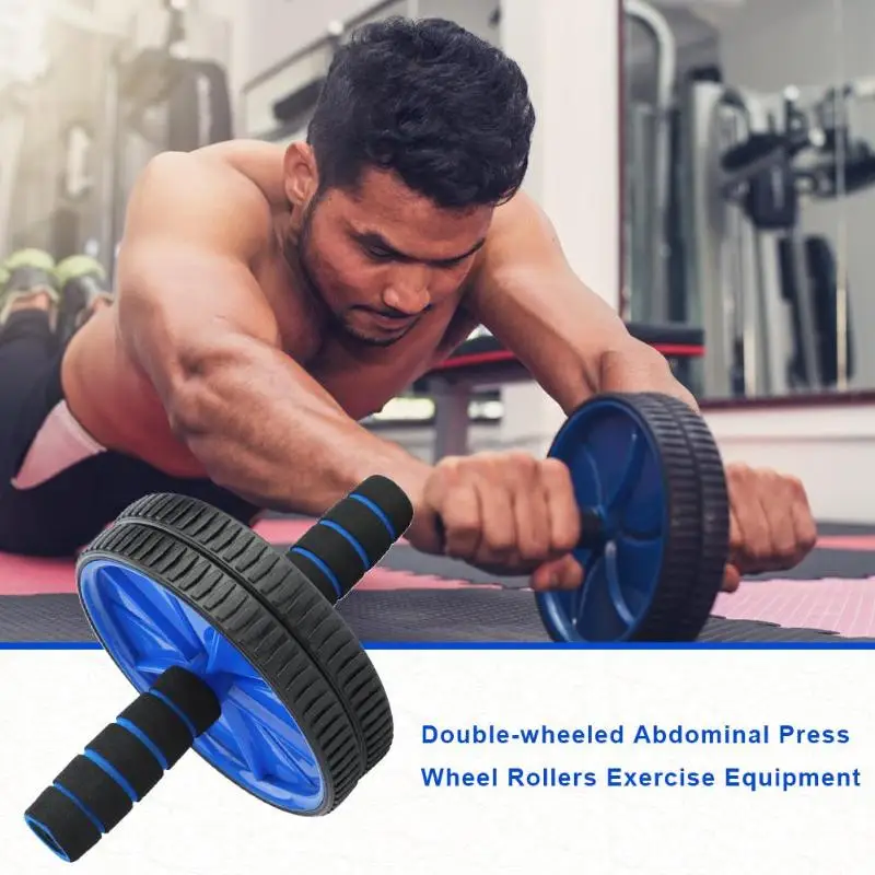 

2019 Double-wheeled Updated Ab Abdominal Press Wheel Rollers Crossfit Gym Exercise Equipment for Body Building Fitness