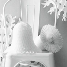 1pc16cm High Christmas Ornaments Pendant Christmas Decoration For Home Honeycomb Jingle Bells Wedding Decoration New Year Decor 