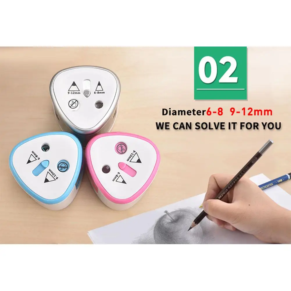 

Adeeing Automatic Two-hole Electric Pencil Sharpener Home Office School Supplies