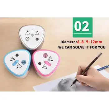 

Automatic Two-hole Electric Pencil Sharpener Home Office School Supplies