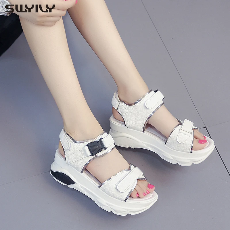 SWYIVY Wedge Women Sandals Summer Shoes High Heel Platform Sandals 2019 ...