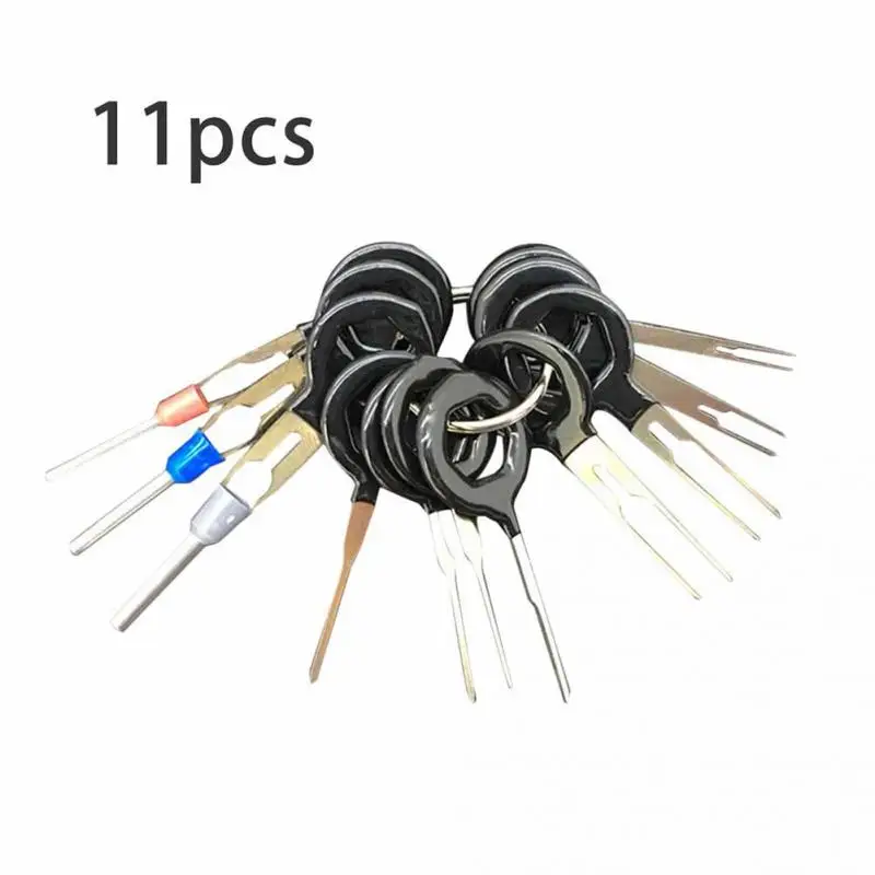 

11Pcs Car Terminal Removal Tool Kit Electrical Wiring Crimp Connector Pin Extractor Kit Car Repair Hand Tool