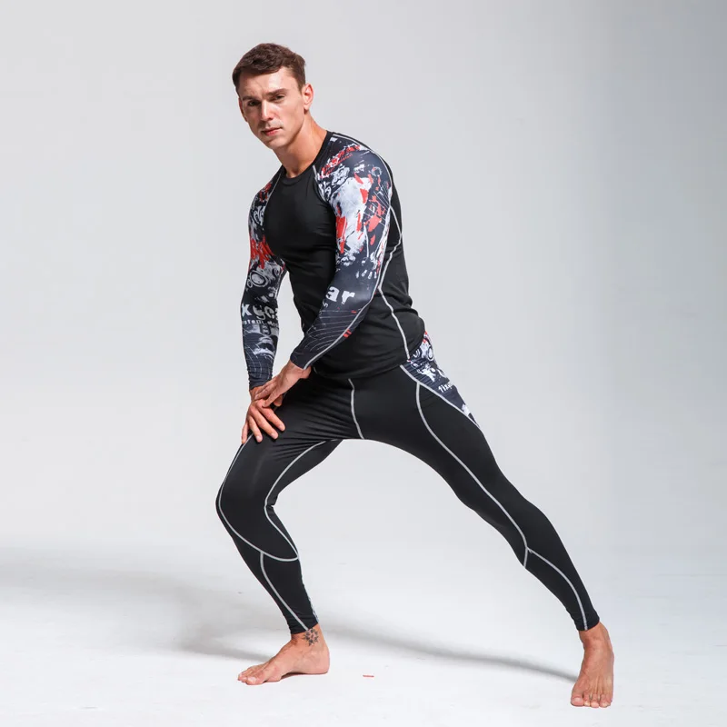 

Ski Underwear Set Compressed Thermal Underwear Base layer Sport Fitness Exercise Quick-drying Clothes Running suit Rashgard male