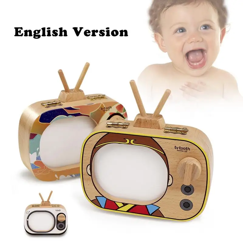 

Baby Milk Teeth Box Wooden Tooth Box Baby Tooth Organizer for Kids Deciduous Storage Box memorial Gift