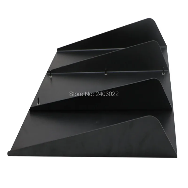 Para Acura Universal coche parachoques trasero negro ABS 4 aletas aleta de tiburón estilo difusor aleta coche parachoques trasero Spoiler divisor parte Exterior