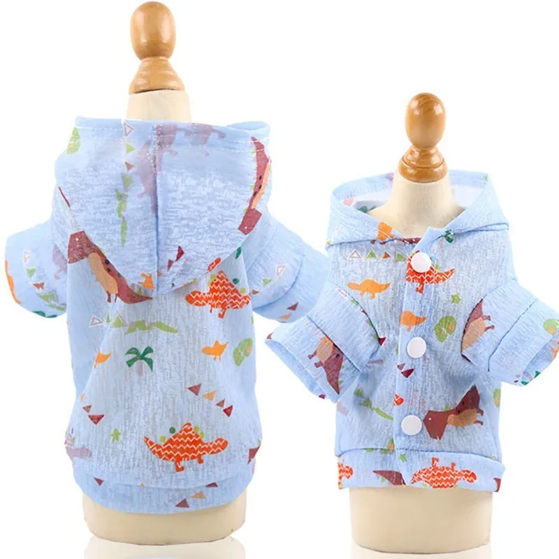 Summer Sun Protection Dog Clothes For Small Dogs Mesh Hooded French Bulldog Outfit Chihuahua Yorkshire Puppy Hoodies Pet Clothes