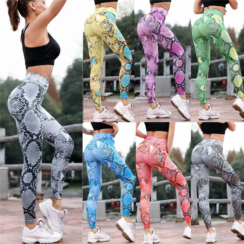 snake print yoga pants