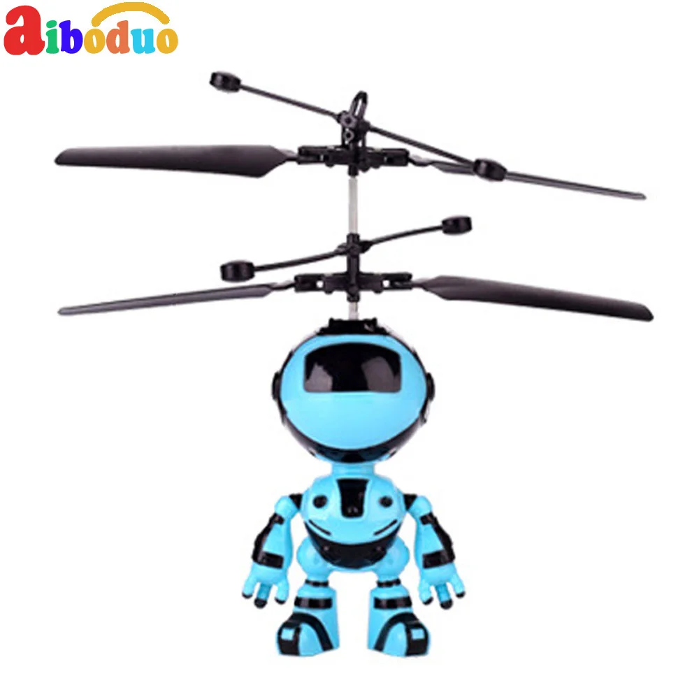 Aiboduo Mini Flying Helicopter Flying Robot Toy Electric Infrared Induction Aircraft Toys Model Kid