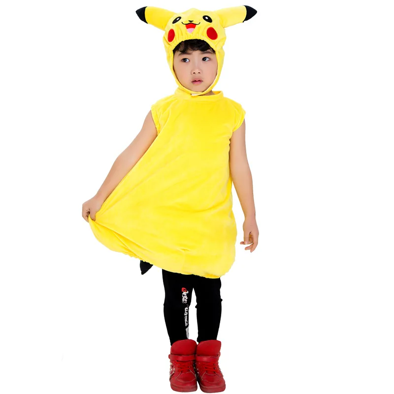 Pikachu Kids Fancy Dress Pokemon Animal Character Boys Girls Video Game Costume
