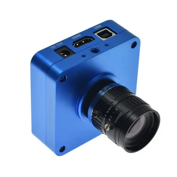

21MP 2K 1080P 60FPS HDMI Video Microscope Camera+10MP Industrial Lens Manual Aperture Fixed Focus 25mm Large Target Surface 2/3