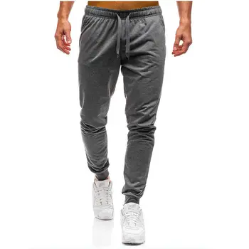 

Men's Gym Fitness Joggers Stretch Elastic Waist Pencil Pants Sweatpants Running Casual Loose Black Gray Pockets Soft Trousers
