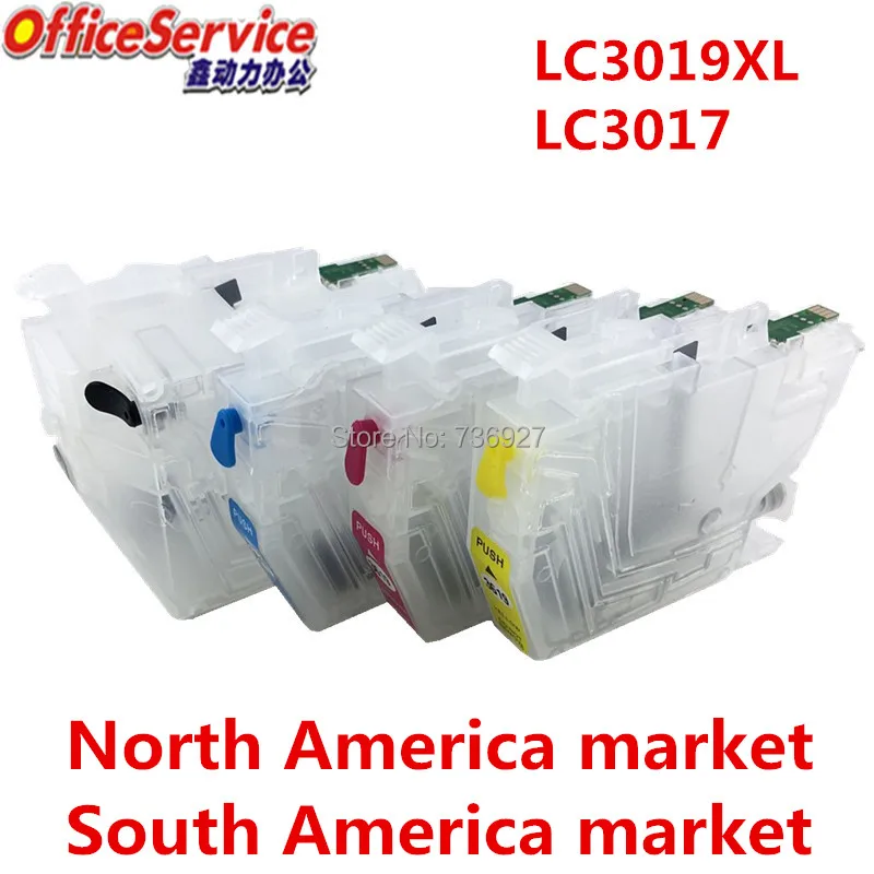 LC3019 LC3017 пустой многоразовый чернильный картридж для Brother MFC J5330DW J6530DW J6730DW струйный