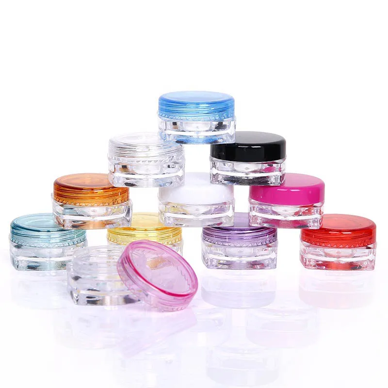 

50Pcs Mini Makeup Cream Plastic Empty Can Small Container Convenient Travel Skin Care Storage Manicure Storage Tank