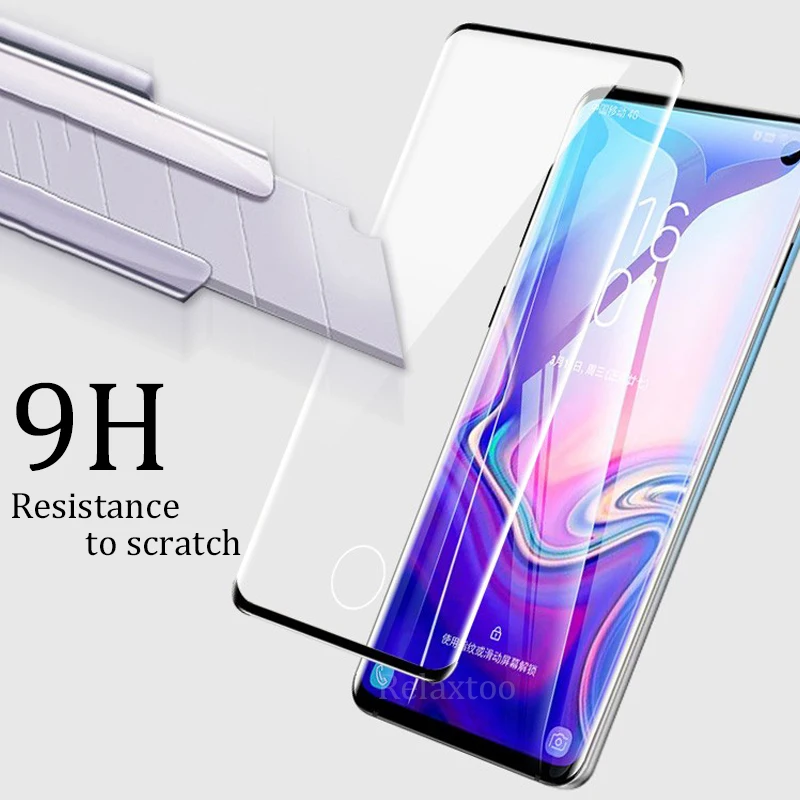 3D защитное стекло с закругленными краями для Samsung Galaxy s10 plus объективом камеры