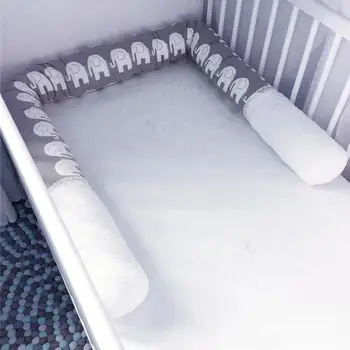 

Bed Sleep Bumper Snake Elephant Print Children's Crib Bed Safety Collision Barrier Cotton Pillow