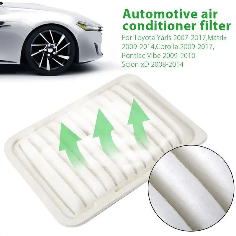 

Non-woven Engine Cabin Air Filter For Toyot-a For Corolla/Matrix/Yaris/Scion 17801-21050 17801-0D060, 17801-0T030 White