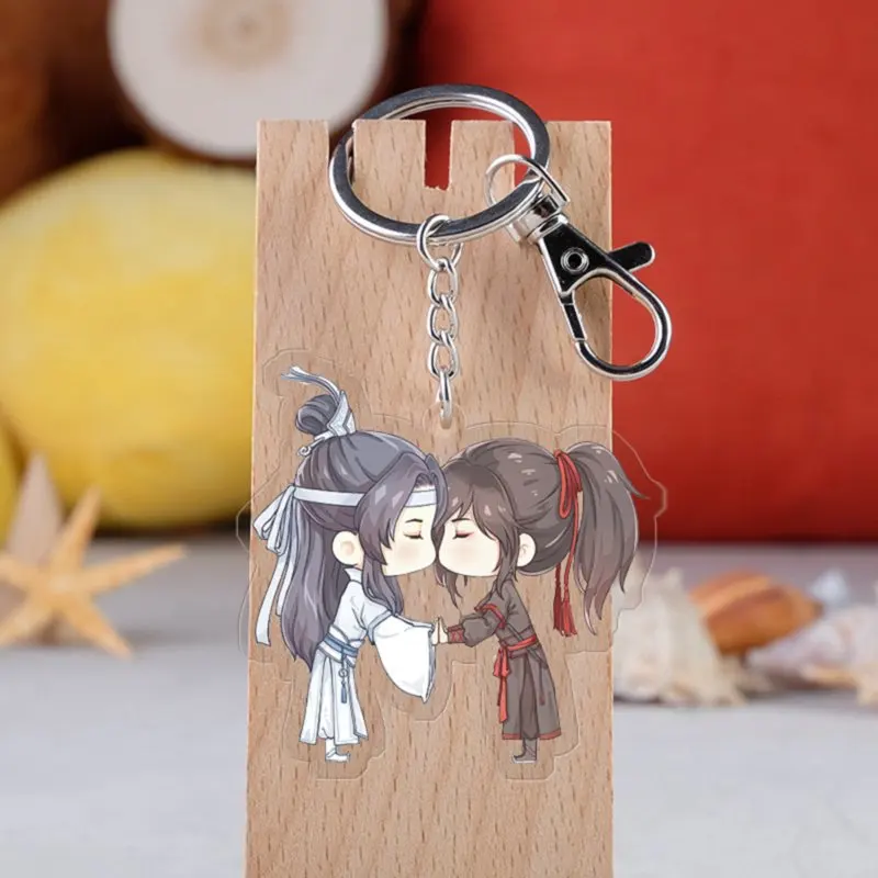 

Anime Mo Dao Zu Shi Keychain Fashion Cartoon Grandmaster of Demonic Lan Wangji Wei Wuxian Car Key Holder Chain Pendant Jewelry