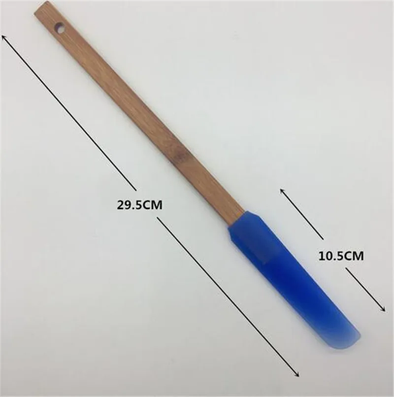 Горячая 600 шт. деревянная ручка Силиконовая кулинарная лопатка голова подвесное отверстие антипригарное Термостойкое шпатель крем скребок для масла кухня и столовая