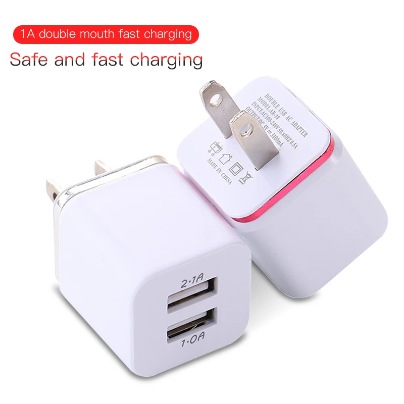 Универсальное 2 порта USB настенное зарядное устройство дорожный адаптер 5В 1А для