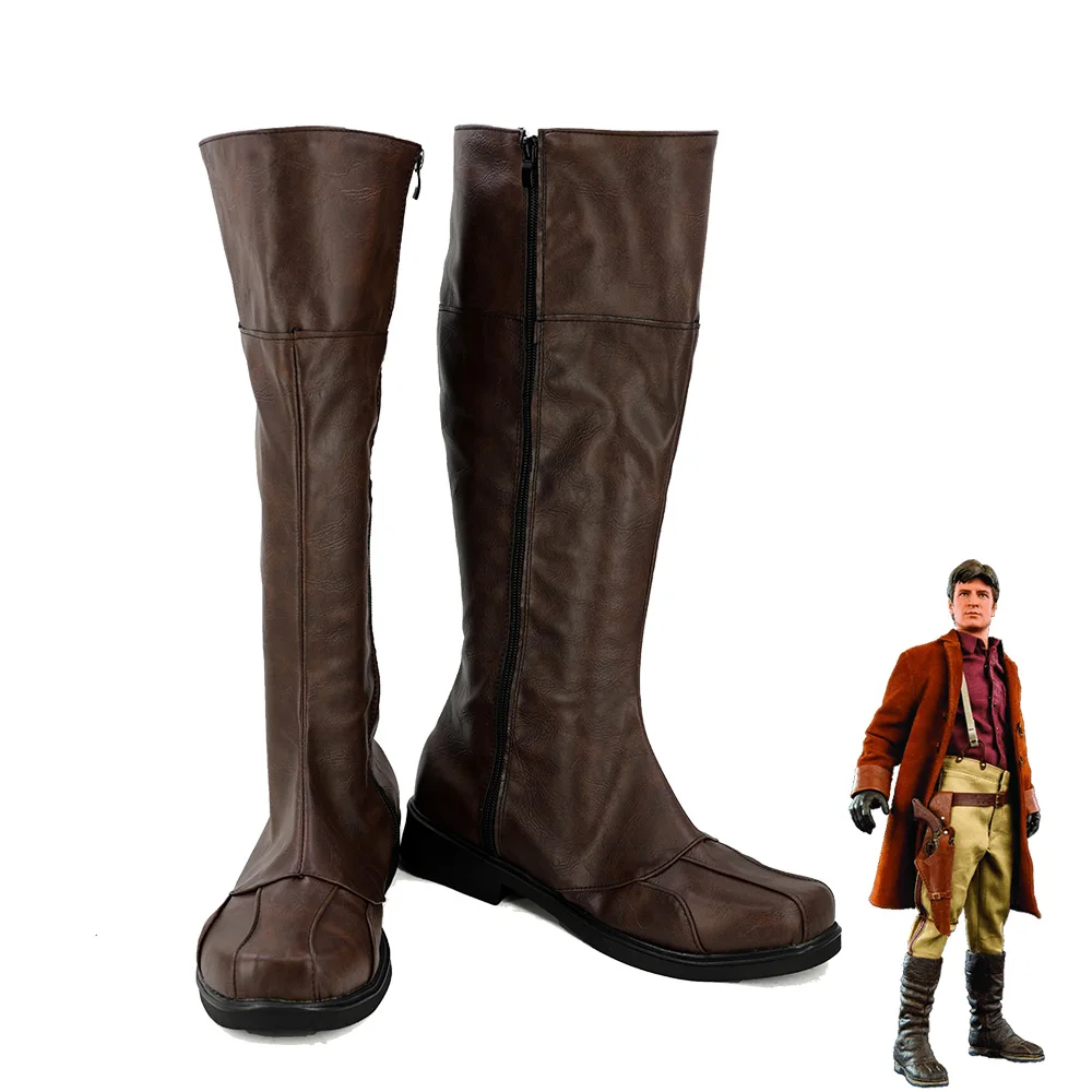 Firefly Captain Malcolm Reynolds Men Cosplay Boots Shoes Customized Size -  AliExpress