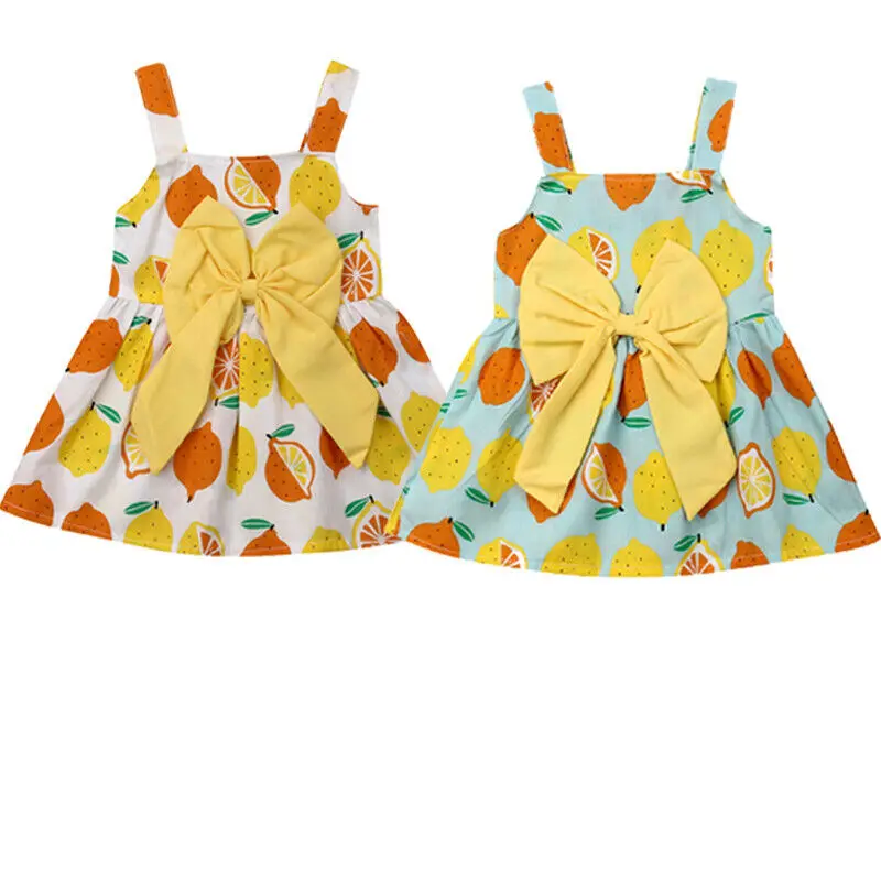 Pudcoco 2019 Brand Toddler Kids Baby Girls Fruit Print Dress Princess Strap Pageant Party Tutu Dresses Clothes | Детская одежда и