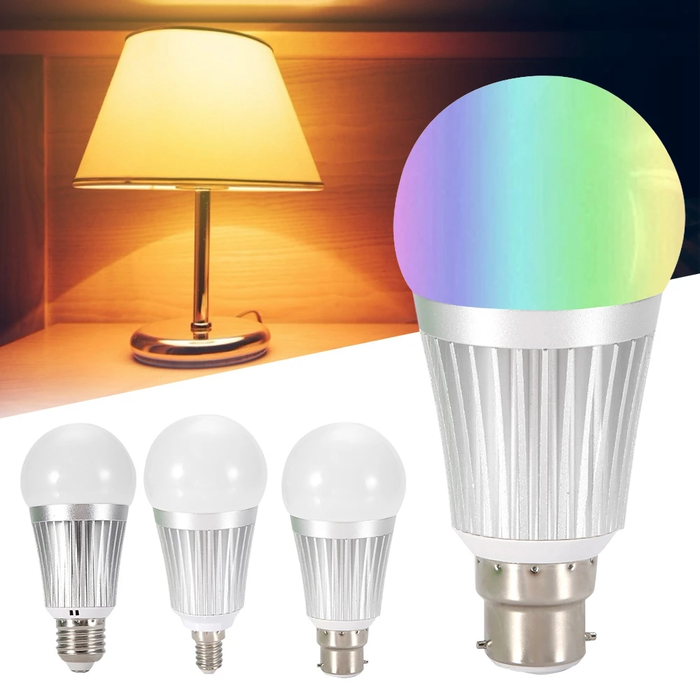 

lampada led RGBW Wi-Fi LED Light Bulb AC100-264V 9W E27 E14 B22 Smartphone Controlled Smart Lamp Bulbs led bulb